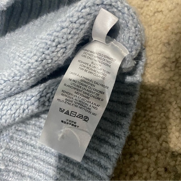 Maeve Anthropologie Women’s Blue Gray Cowl & Turtlenecks Sweater Size XS - Picture 8 of 14